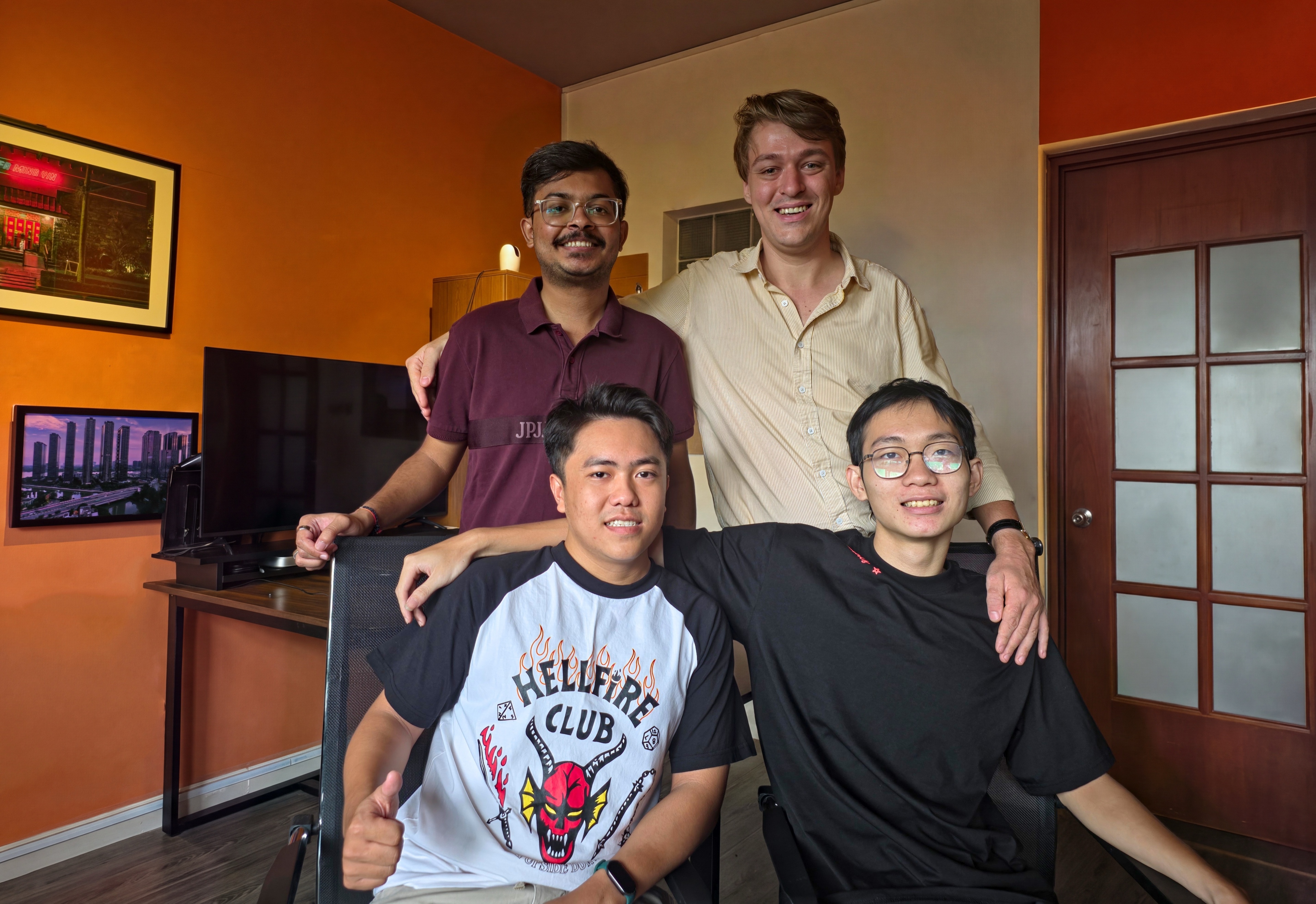 Four members of the SuperMe team in the Ho Chi Minh City office