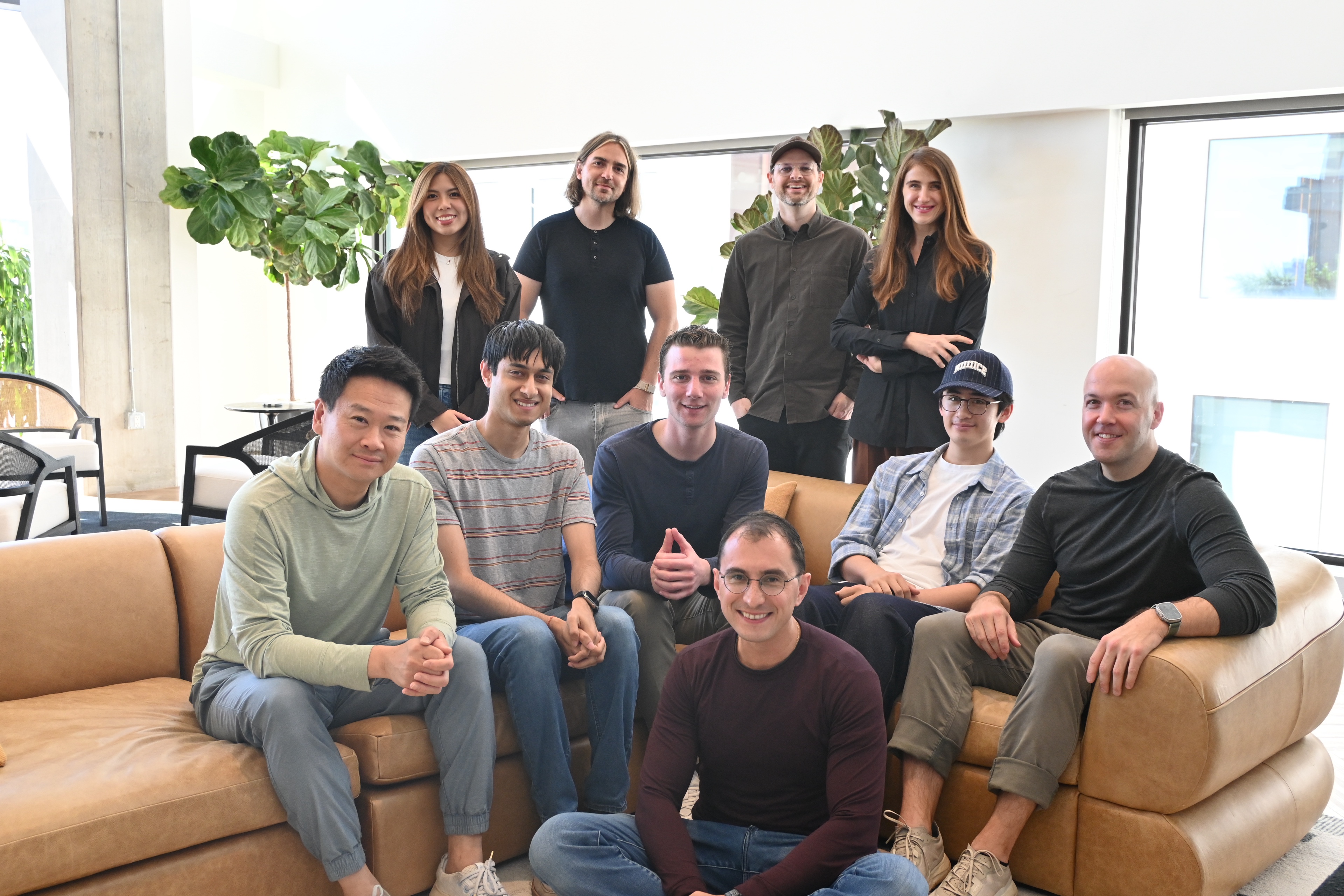 The SuperMe team on a couch in the San Francisco office