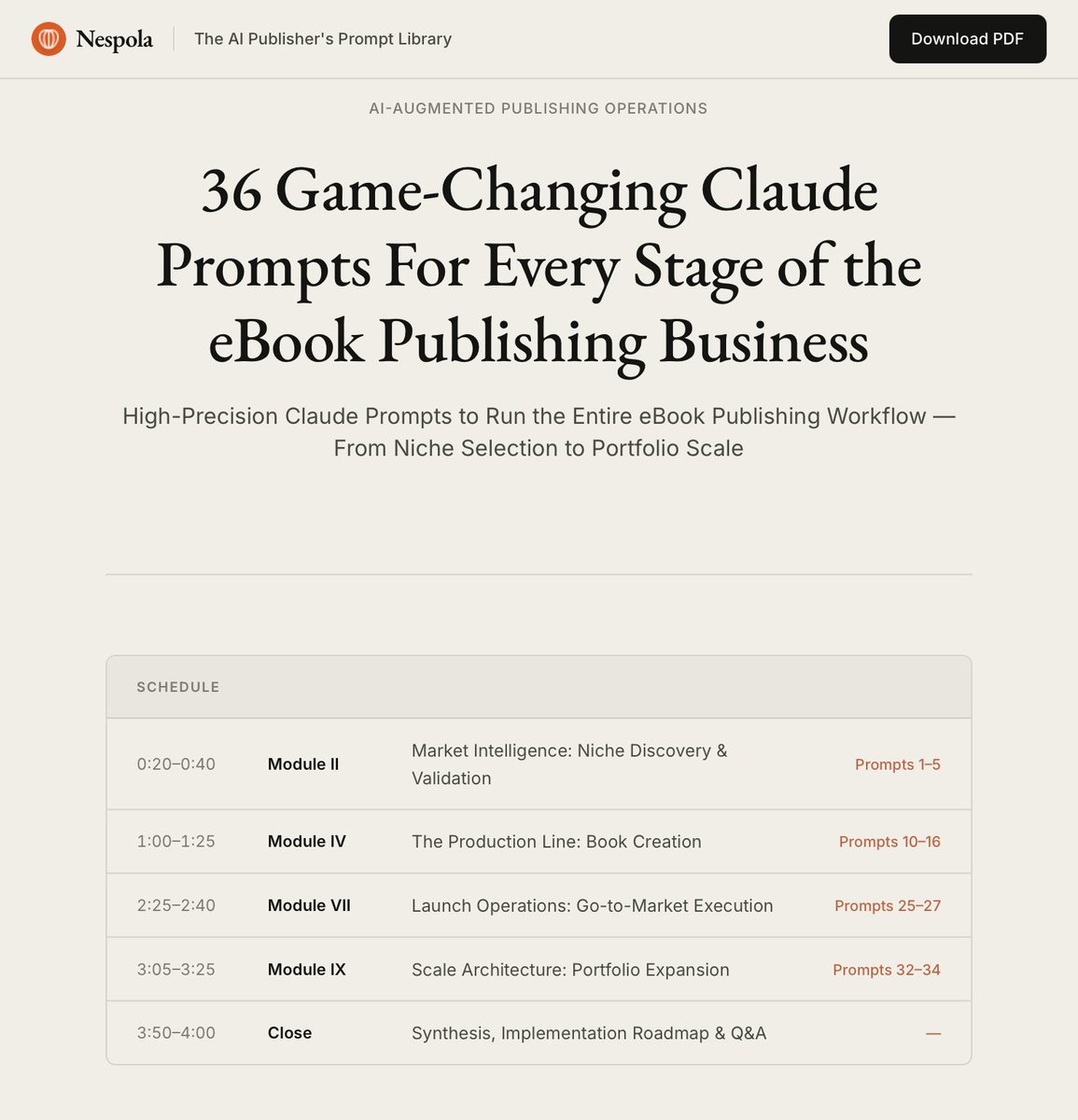 I'm deleting this in 24 hours because it's lowkey a formula to PRINT CASH.
My exact Claude prompts I used to build a 7-figure AI eBook publishing business.
If you start today, you can make at least $3,000 by the end of July.
Like + comment 'Send' and I’ll share the new killer guide for FREE.
Follow me to receive the DM.